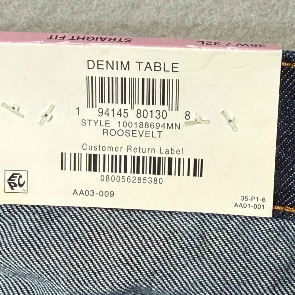 Mode of One Men's Straight-Fit Jeans, Roosevelt blue 38x32 $70 - Picture 11 of 11